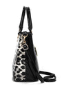Luxury Brand Leopard Print Patent Leather Tote Handbag