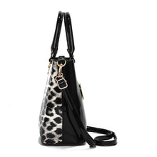 Load image into Gallery viewer, Luxury Brand Leopard Print Patent Leather Tote Handbag
