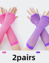Fishnet Fingerless Long Gloves