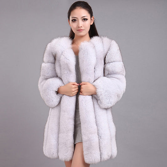 Faux Fur Winter  Elegant Thick Overcoat