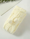 1Pair Braided Bowknot Knee High Long Sock Stockings