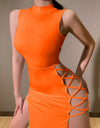 Silky Spaghetti Strap Long Dress