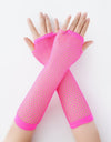Fishnet Fingerless Long Gloves