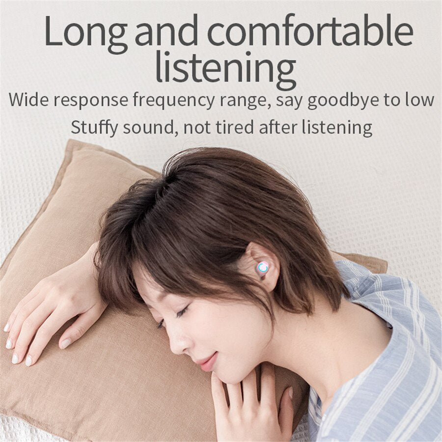 F9 TWS Bluetooth 5.0 Wireless Earphone Pink 2200mAh Charging Box