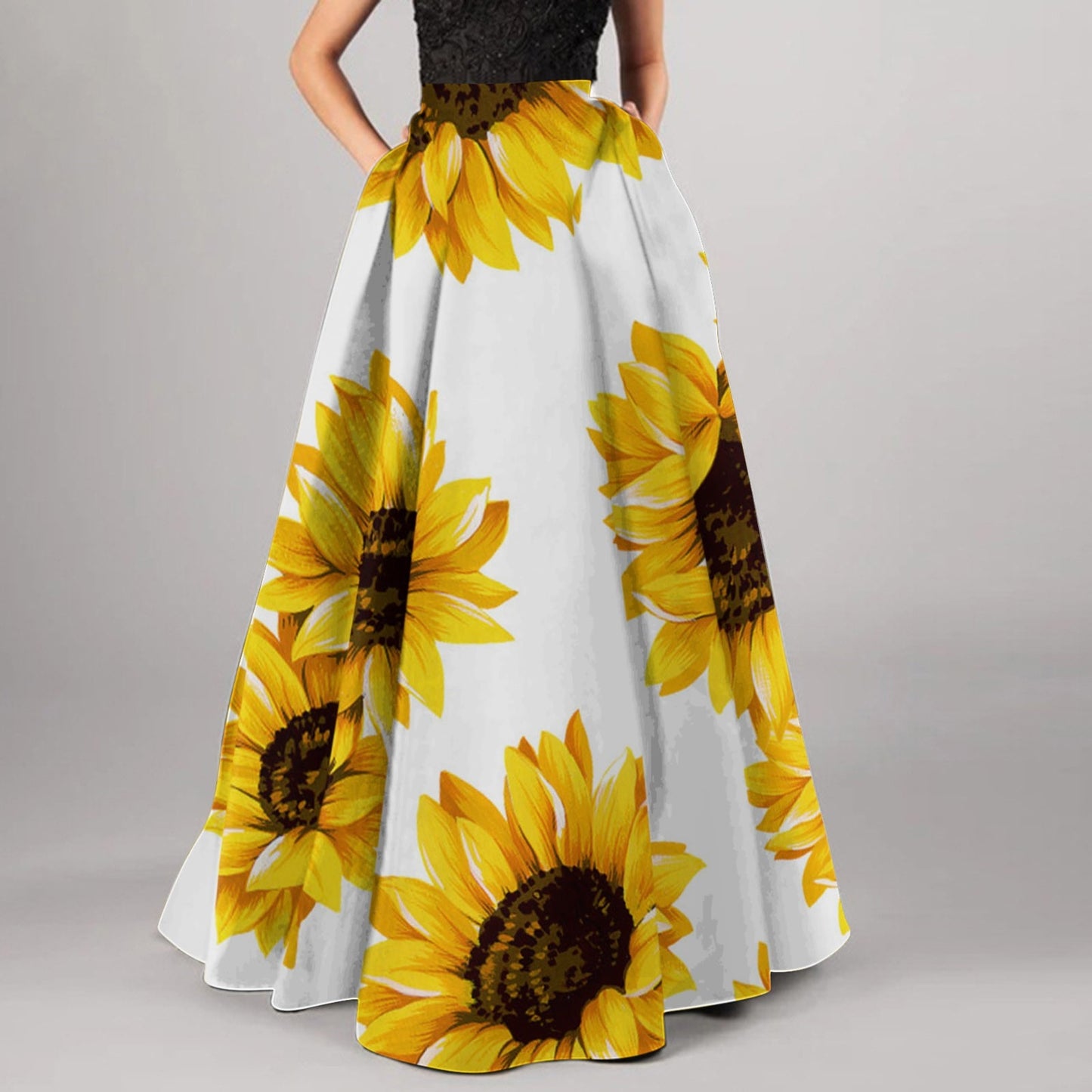 High Waist Bohemian Floral Print Maxi Skirts