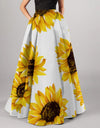 High Waist Bohemian Floral Print Maxi Skirts