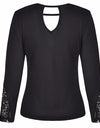 Lace Long Sleeve Casual V-neck