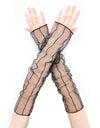 Fishnet Fingerless Long Gloves