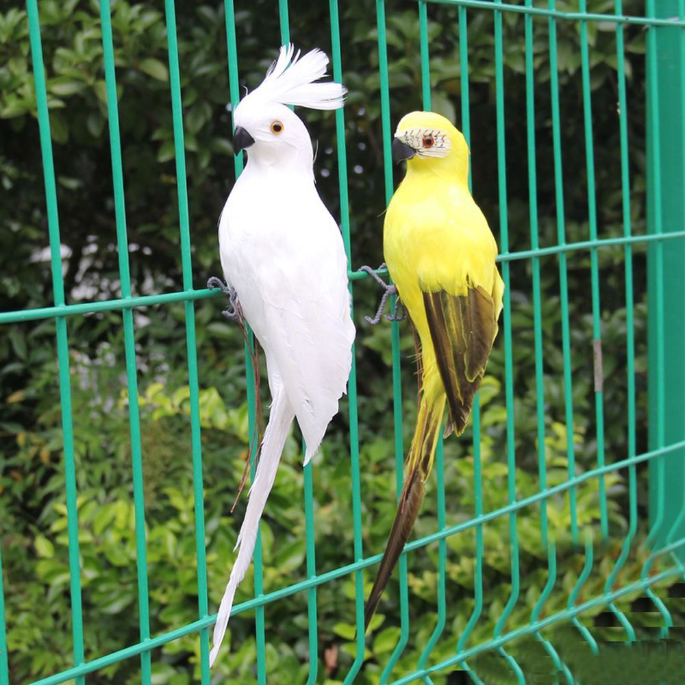 25cm Handmade Simulation Parrot Lawn Figurine