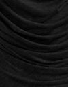 Cowl Neck Mock Button Long Sleeve Marled Top