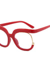 Oversized Fashion Retro Round Anti Blue Light Glasses