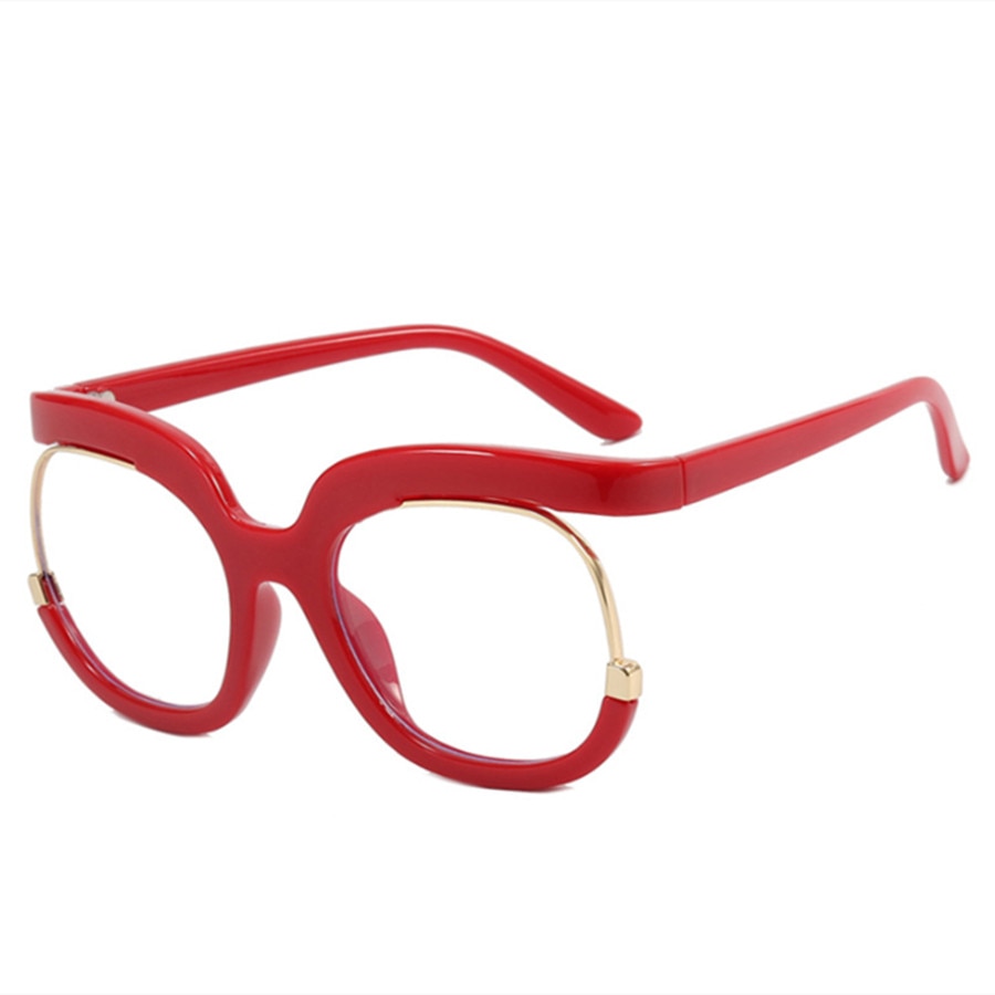 Oversized Fashion Retro Round Anti Blue Light Glasses