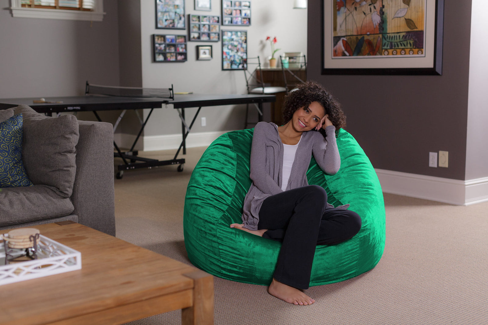 Sofa Sack Bean Bag Chair Memory Foam Lounger w/ Micro suede