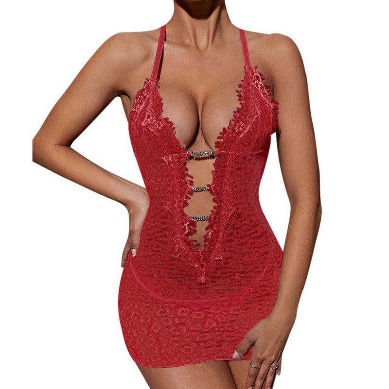 1PC Women Lace Night Dress Lingerie