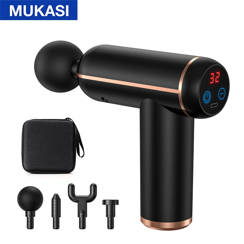 Portable Percussion Pistol Massager For Body Neck Deep Tissue Muscle