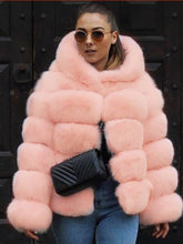 Load image into Gallery viewer, High Quality Warm Thick Hooded Fur Winter Coat
