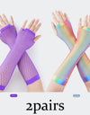 Fishnet Fingerless Long Gloves