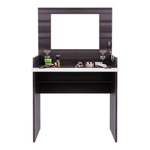 Load image into Gallery viewer, Makeup Vanity Table Set for Bedroom, with Flip-up Mirror and Hidden Storage Box
