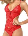 One-Piece Lace Bodysuit Push Up Bra Set