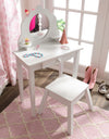 Medium Wooden Bedroom Vanity Stool Dressing Table