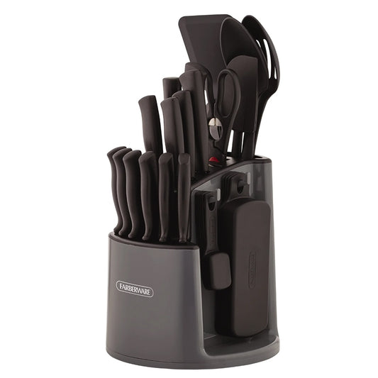 Classic 30-piece Rotating Cutlery Knife Set with Block