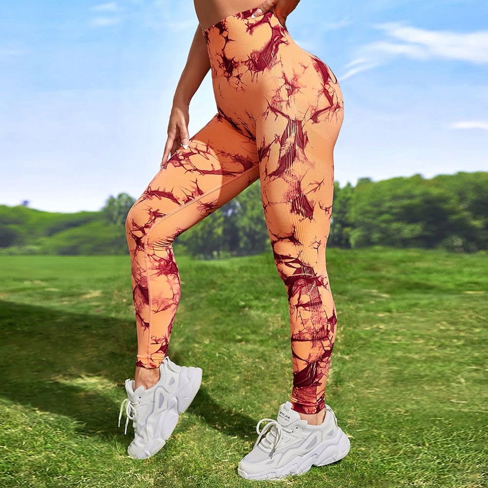 Lightning Marble Scrunch Butt Leggings
