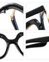 Oversized Fashion Retro Round Anti Blue Light Glasses