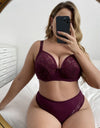 Plus size Sexy Lace thong And Bra set