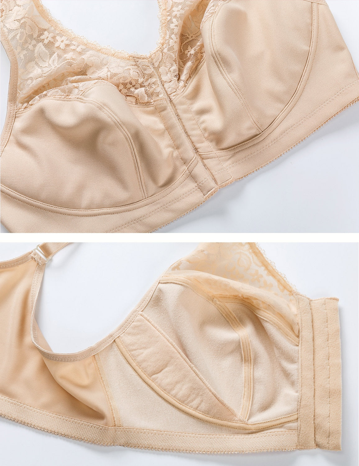 High Quality Full Coverage Wire Free Floral Lace Bra