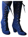 Mid-Calf Lace Up Thick Heels Boots