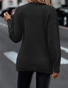 V-neck Knitted Off Shoulder Cross Pullover