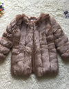Faux Fur Winter  Elegant Thick Overcoat