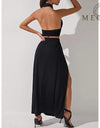 Sexy Crop Top and Skirt Two Piece Set