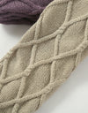 1Pair Braided Bowknot Knee High Long Sock Stockings