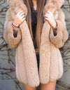 Faux Fur Winter  Elegant Thick Overcoat
