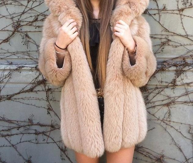 Faux Fur Winter  Elegant Thick Overcoat
