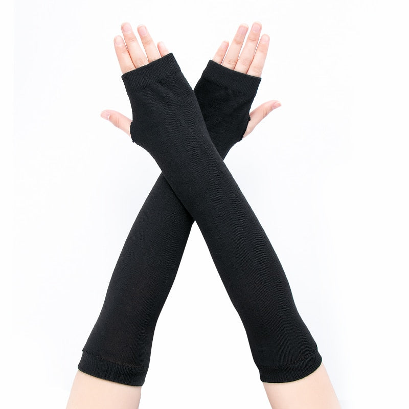 Fishnet Fingerless Long Gloves