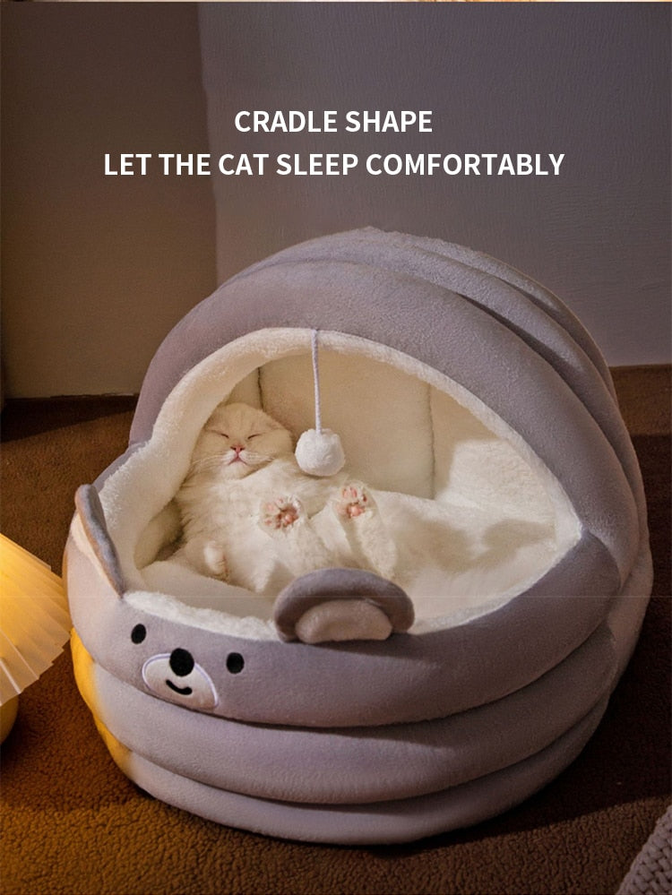 LARGE Indoor Warm Winter Cushion Bed/Cave for Cats