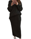 Warm Knitted 2 Piece Pullover Sweater Set