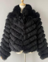 Luxury Real Fox Fur Coat(Reversible) With High-Grade Silk Liner