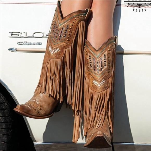 Square Heel Square Toe Slip-On Retro Mid-Calf Boots