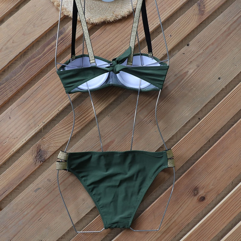 Push Up Bikini Strap Bathing Suit