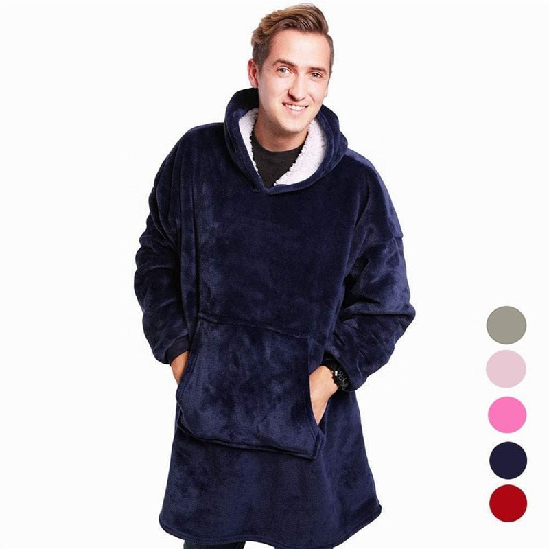 Wearable Warm TV Blanket with Sleeves