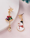 Fashion Green Red Color Star Ball Christmas Earring Women