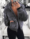 New Faux Fur Coat With Hood
