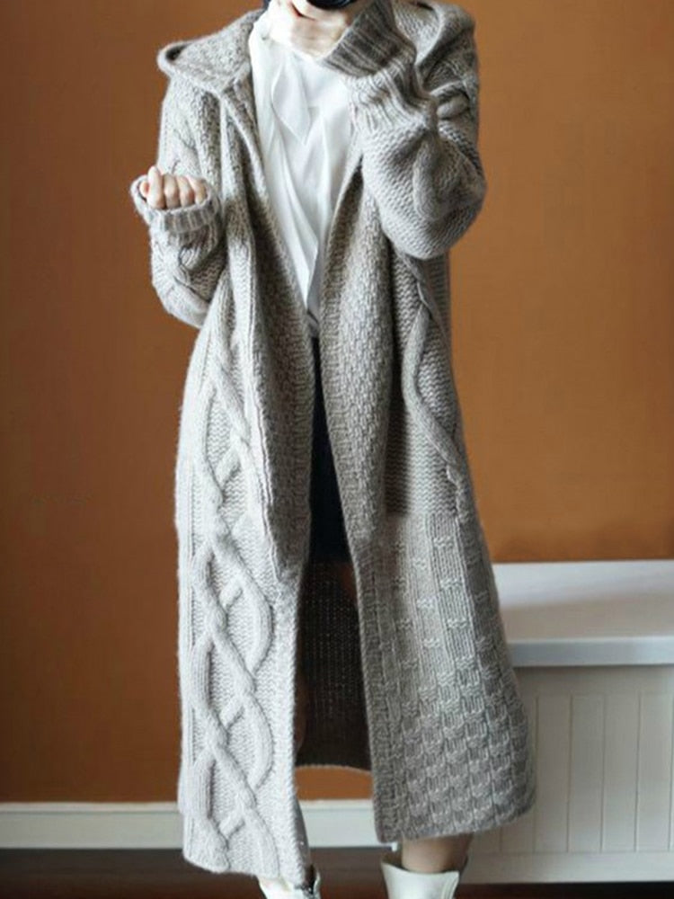 Cardigan Casual hooded coat sweater