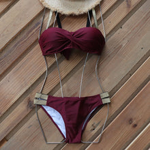 Load image into Gallery viewer, Push Up Bikini Strap Bathing Suit
