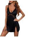 Satin Lace V-neck Cover Dress