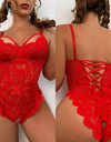 Lace Open Crotch Erotic Lingerie Bodysuit