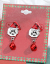 Fashion Green Red Color Star Ball Christmas Earring Women